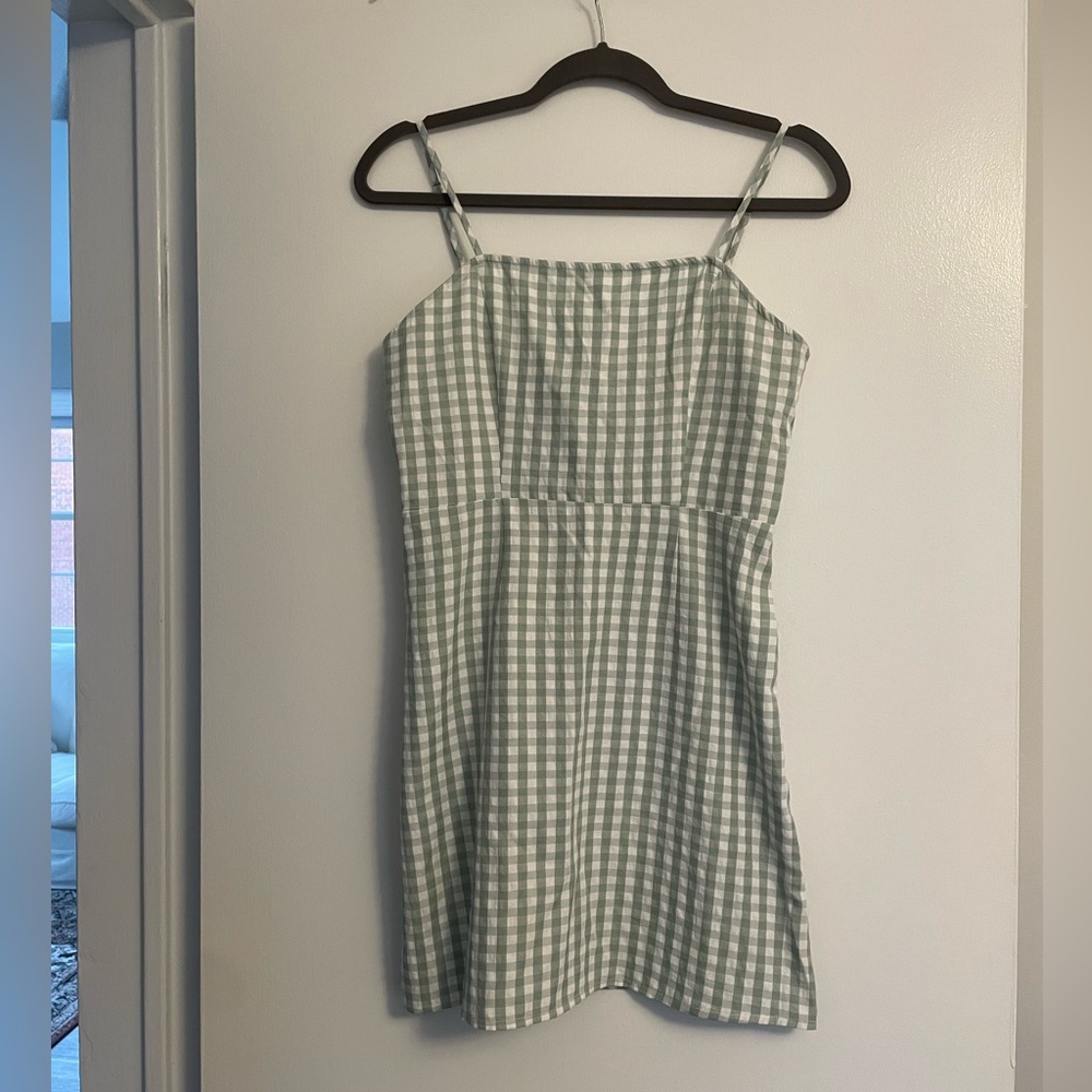 Light green gingham dress